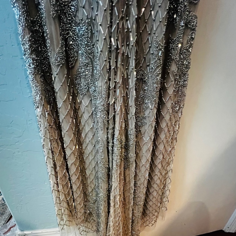 FORMAL BEADED GOWN GOLD - SIZE 12